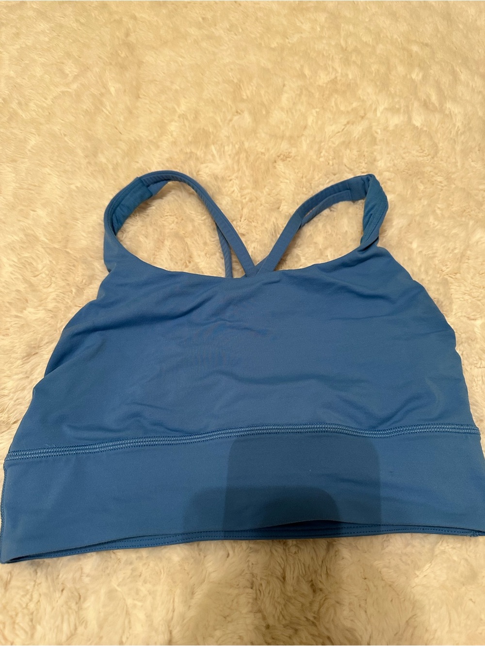 Blue lululemon sports bra